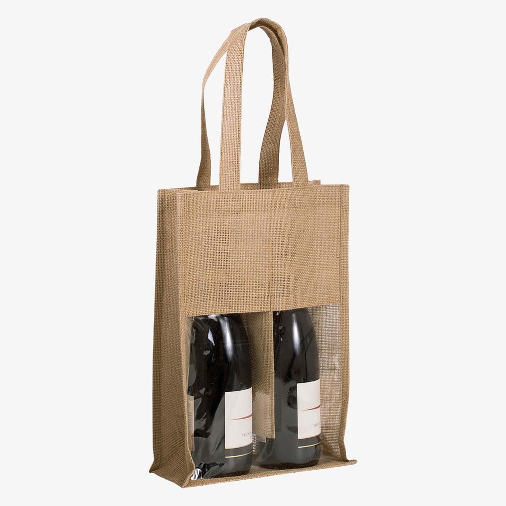 Sac porte bouteilles en jute kimood