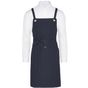 SG Accessories - Bistro Provence - Crossover Eyelets Bib Apron with Pocket navy