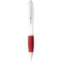 Bullet Stylo bille avec corps blanc et grip coloré Nash blanc/rouge