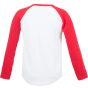 SF Clothing Kids´ long sleeved baseball T white/red