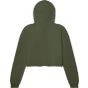 Bella Women's cropped fleece hoodie military_green