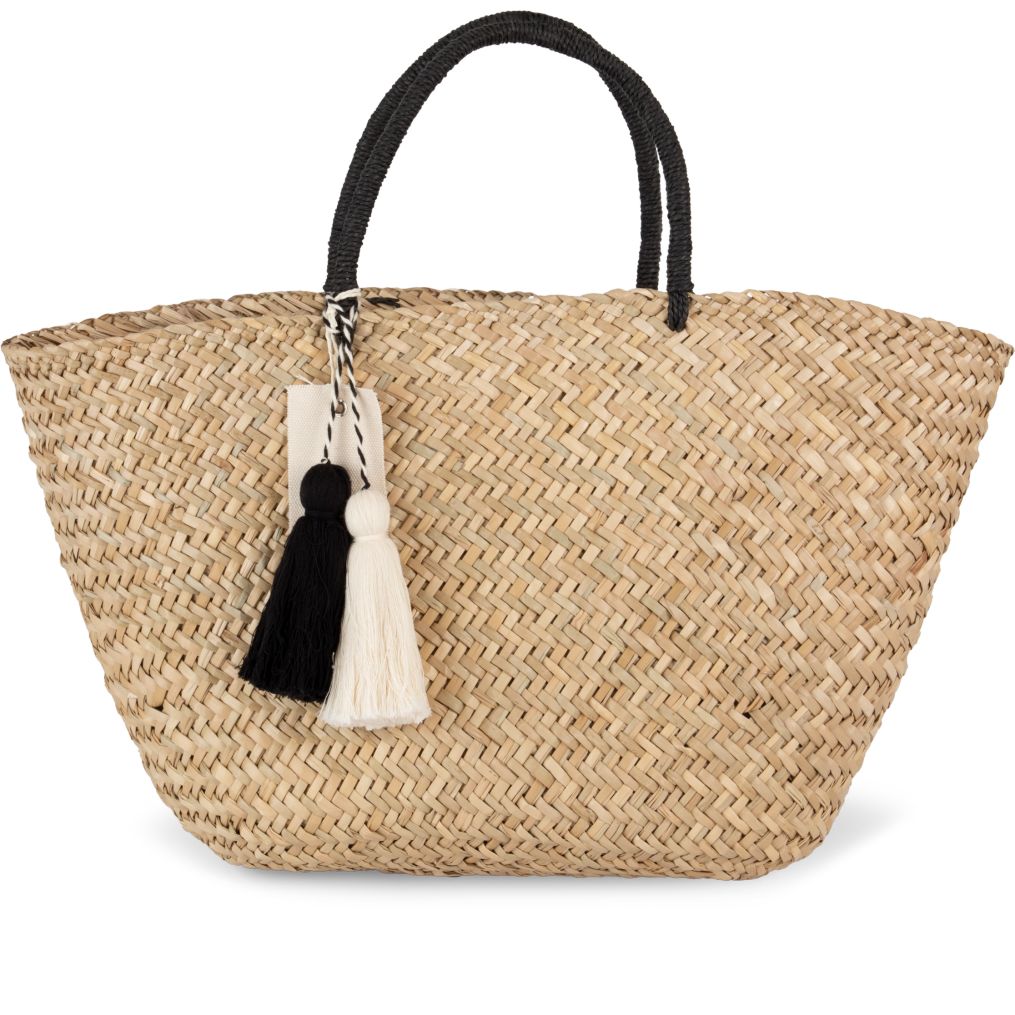 Panier shopping en paille Kimood