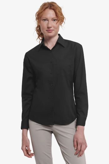 Image produit Chemise en Popeline Polyester/Coton classique manches longues femme