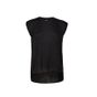 Bella Women's flowy muscle tee with rolled cuff black