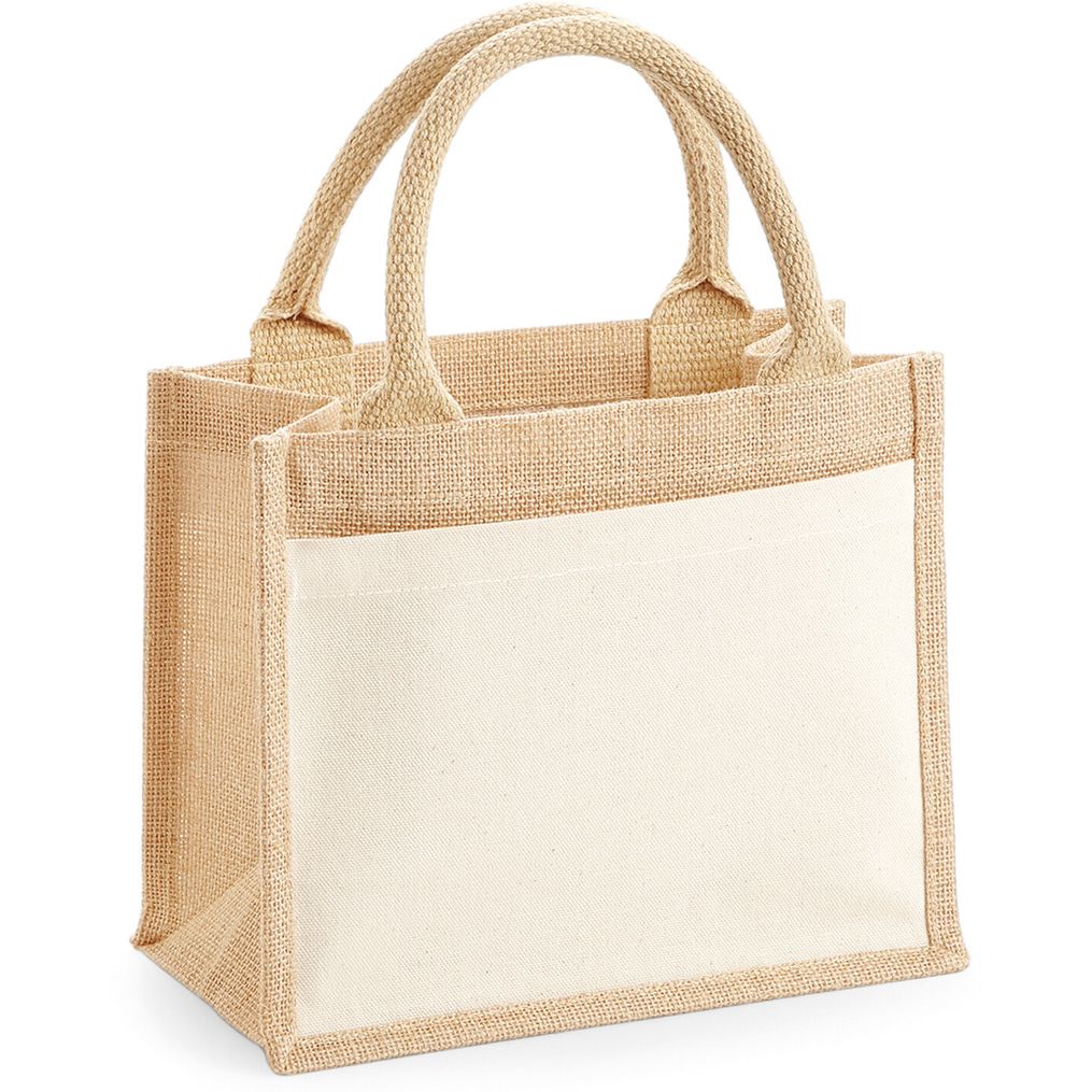 Sac cadeau en jute avec poche en coton Westford Mill