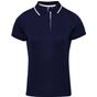 Premier Polo Coolchecker® contrasté pour femme navy/white