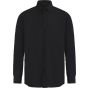 Henbury Men's long sleeved ‘cotton feel ' coolplus shirt black