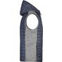 James&Nicholson Men´s Knitted Hybrid Vest light_melange/anthracite_melange