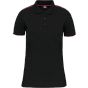 WK Designed To Work Polo Day To Day contrasté manches courtes femme black/red