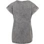 Build Your Brand Ladies Acid Washed Extended Shoulder Tee grey_black