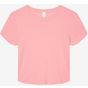 Bella Women's micro rib baby tee solid_pink_blend