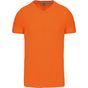 kariban T-shirt col V manches courtes - orange - L