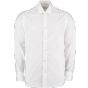 Kustom Kit Tailored Fit Business Poplin Shirt Long Sleeve White