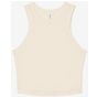 Bella Women's micro rib racer tank - solid_natural_blend - L