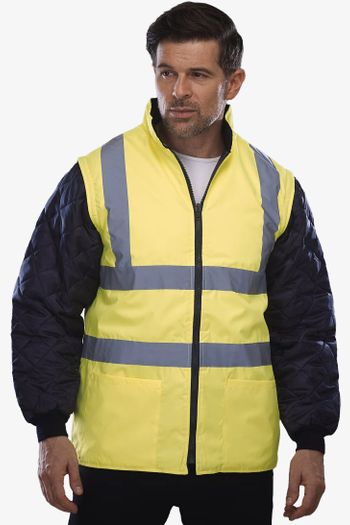 Image produit  Veste matelassée haute visibilité avec manches détachables