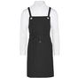 SG Accessories - Bistro Provence - Crossover Eyelets Bib Apron with Pocket black