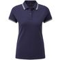 Asquith & Fox Polo passepoilé coupe classique femme - col contrasté navy/white