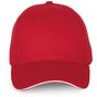 K-up Casquette avec sandwich contrasté - 6 panneaux red/white