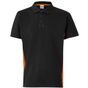 Velilla Polo bicolore manches courtes black/orange