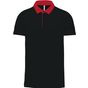 Kariban Polo jersey bicolore homme black/red