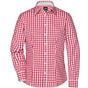 James&Nicholson Ladies´ Checked Blouse red/white