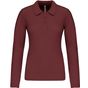 Kariban Polo piqué manches longues femme  wine