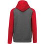 ProAct Sweat-shirt capuche bicolore enfant grey_heather/sporty_red