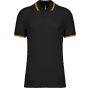 Kariban Polo homme manches courtes à liserés contrastés black/yellow