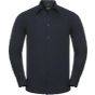 Russell Chemise en Popeline Polyester Coton cintrée manches longues homme french navy