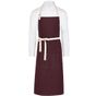 SG Accessories - Bistro Santorini - Contrasted Bib Apron with Pocket burgundy