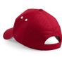 Beechfield Casquette Ultimate 5 panneaux à visière sandwich rouge classique/blanc