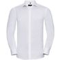 Russell Collection Men’s long sleeve fitted ultimate stretch shirt white