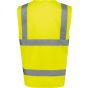 WK Designed To Work Gilet de sécurité haute visibilité recyclé avec zip unisexe hi_viz_yellow
