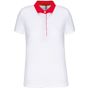 Kariban Polo jersey bicolore femme white/red