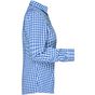 James&Nicholson Ladies´ Checked Blouse royal/white