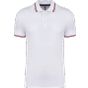 Kariban Polo maille piquée manches courtes homme white/navy/red