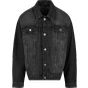 Build Your Brand Heavy Ounce Boxy Denim Jacket Black washed