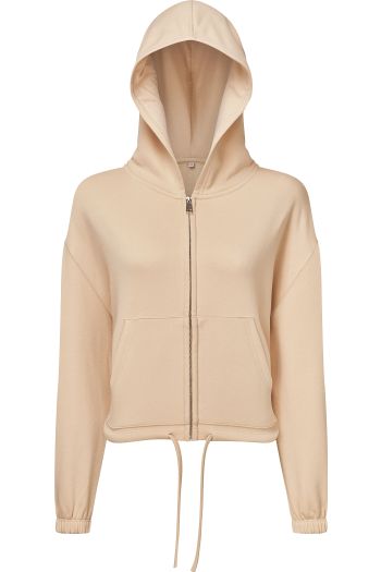 Image produit Sweat à capuche zippé femme en tissu recyclé avec cordon de serrage Tridri®