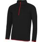 AWDis Just Cool Cool ½ zip sweatshirt jet_black/fire_red