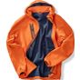 Result 3-layer recycled printable casual hooded softshell orange/navy