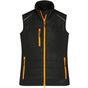 James&Nicholson Ladies´ Hybrid Vest - black/neon_orange - M