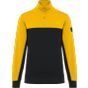 WK Designed To Work Sweat-shirt écoresponsable col zippé unisexe black/yellow