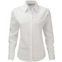 Russell Collection Ladies’ long sleeve tailored oxford shirt white