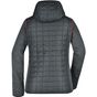 James&Nicholson Ladies´ Knitted Hybrid Jacket grey_melange/anthracite_melange