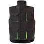Velilla Gilet matelassé bicolore multipoches black/lime