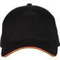 Black&Match Casquette 5 pans black/orange