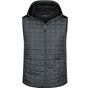 James&Nicholson Men´s Knitted Hybrid Vest grey_melange/anthracite_melange