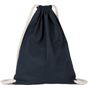Kimood Sac à dos en coton bio avec cordelettes navy_blue