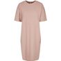 Build Your Brand Ladies Organic Oversized Slit Tee Dress dusk_rose