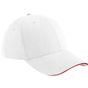 Beechfield Casquette Athleisure à 6 panneaux white/classic_red